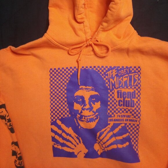 Obey Misfits Fiend Club Hoodie Sweatshirt - Picture 1 of 8